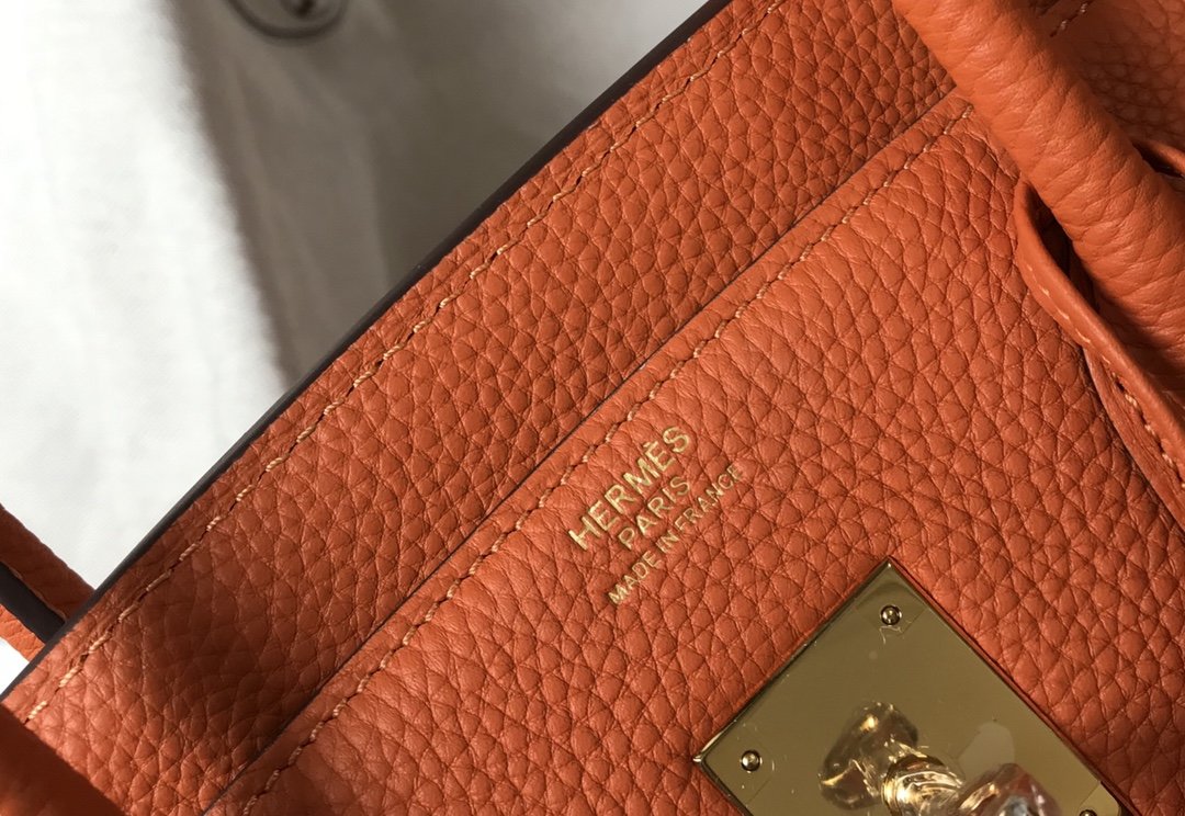 Top Quality Birkin Orange Togo Gold Hardware Bag For Women, Handbags, Shoulder Bags 30cm/12in