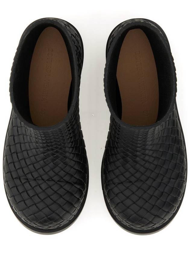 Luxury Bottega Veneta Fireman Rubber Rain Boots Black