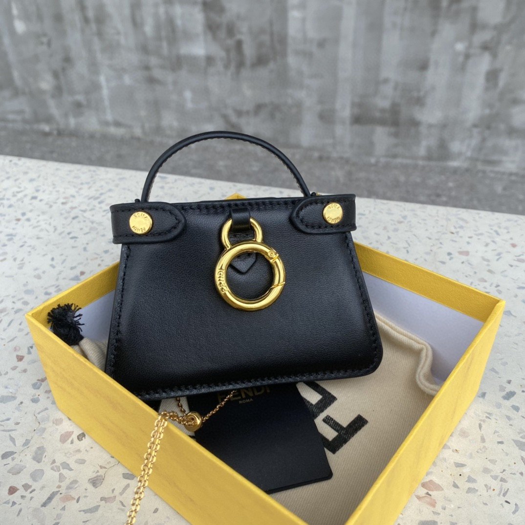 FI Nano Top Quality Charm Crossbody Black Bag For Woman 12cm/4.5in