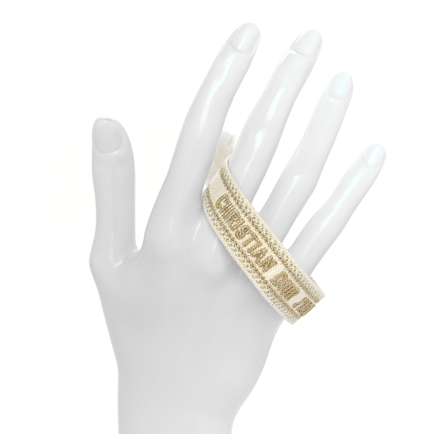 Christian Dior Woven Cotton J'Adior Friendship Bracelet Set Gold Black
