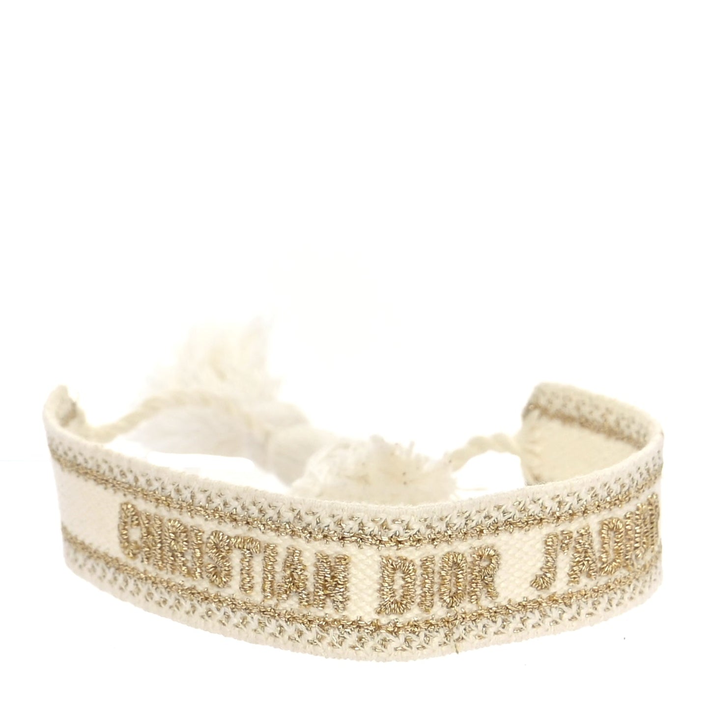 Christian Dior Woven Cotton J'Adior Friendship Bracelet Set Gold Black