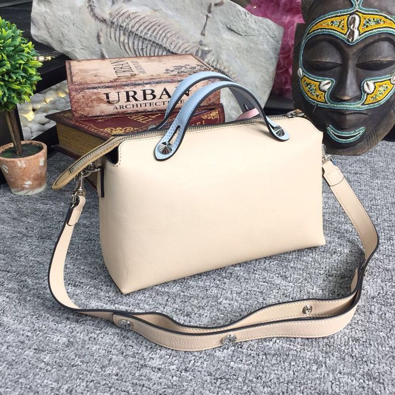 FI By The Way MeTop Qualityum Bag Beige For Women, Handbags, Shoulder And Crossbody Bags 10.6in/27cm FF 8BL1461