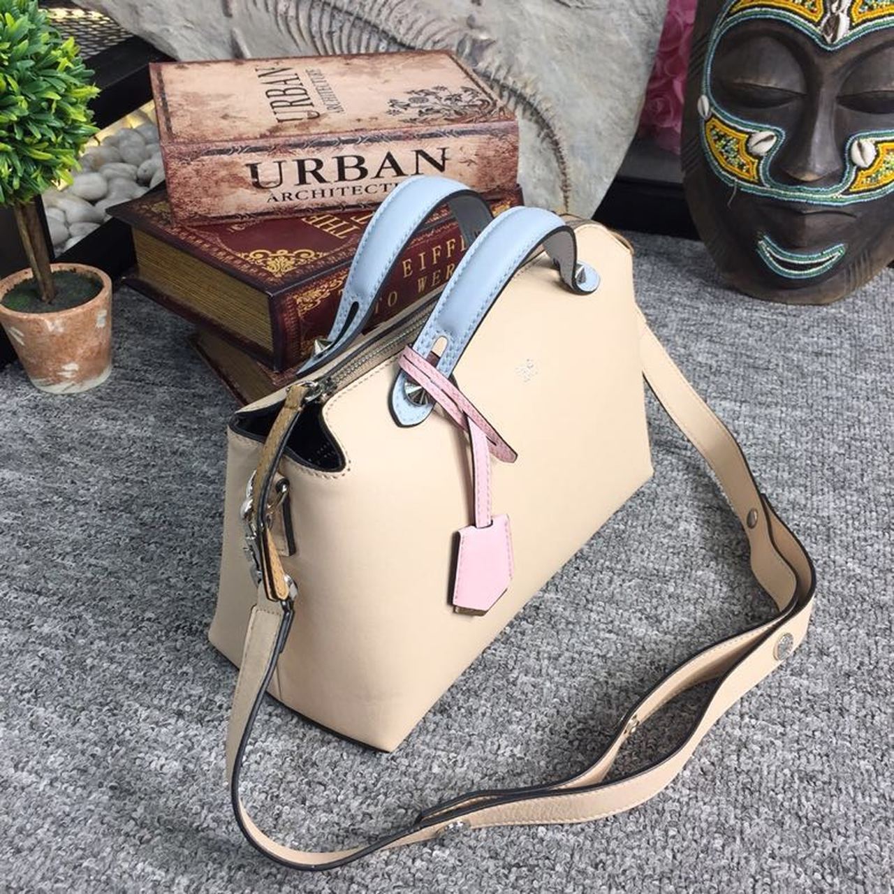 FI By The Way MeTop Qualityum Bag Beige For Women, Handbags, Shoulder And Crossbody Bags 10.6in/27cm FF 8BL1461