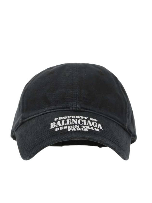 Luxury Balenciaga Trending 2025 Embroidered Property Denim Ball Cap Black