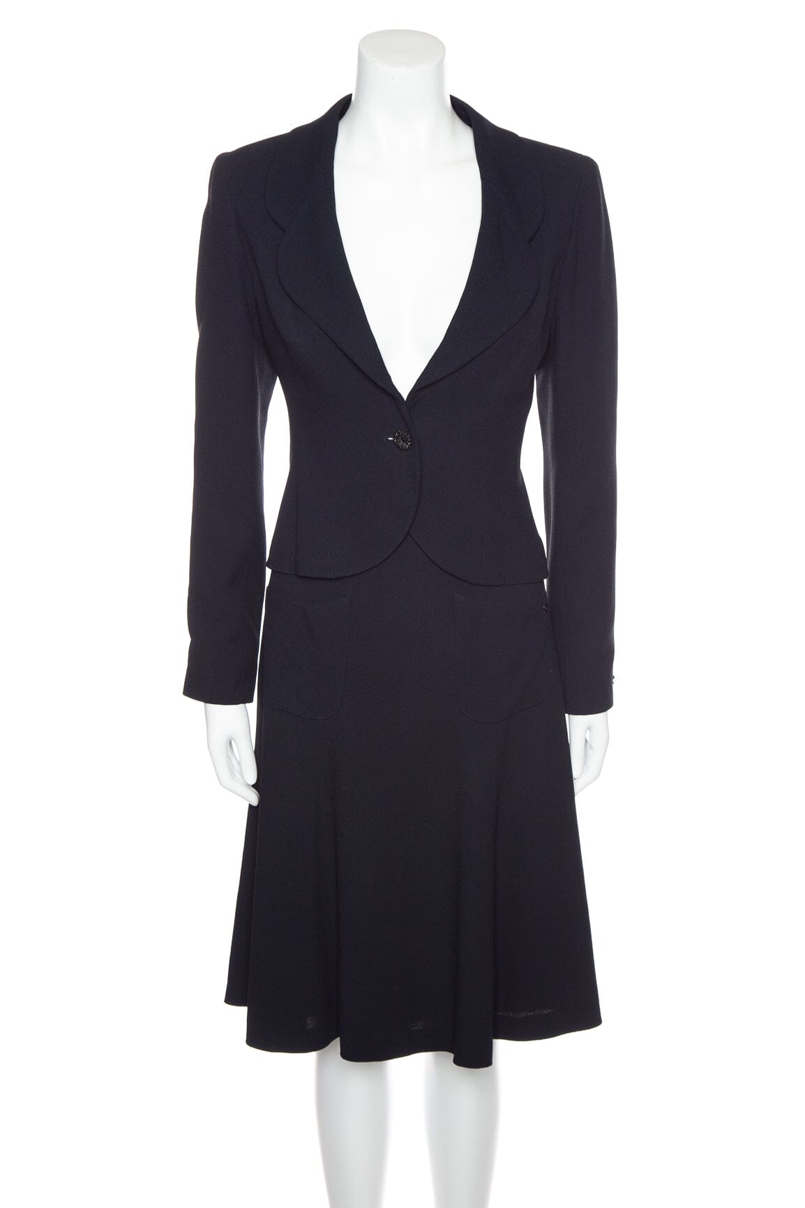 Chanel   2002 Cruise Collection Navy 2 PC Suit SZ 38