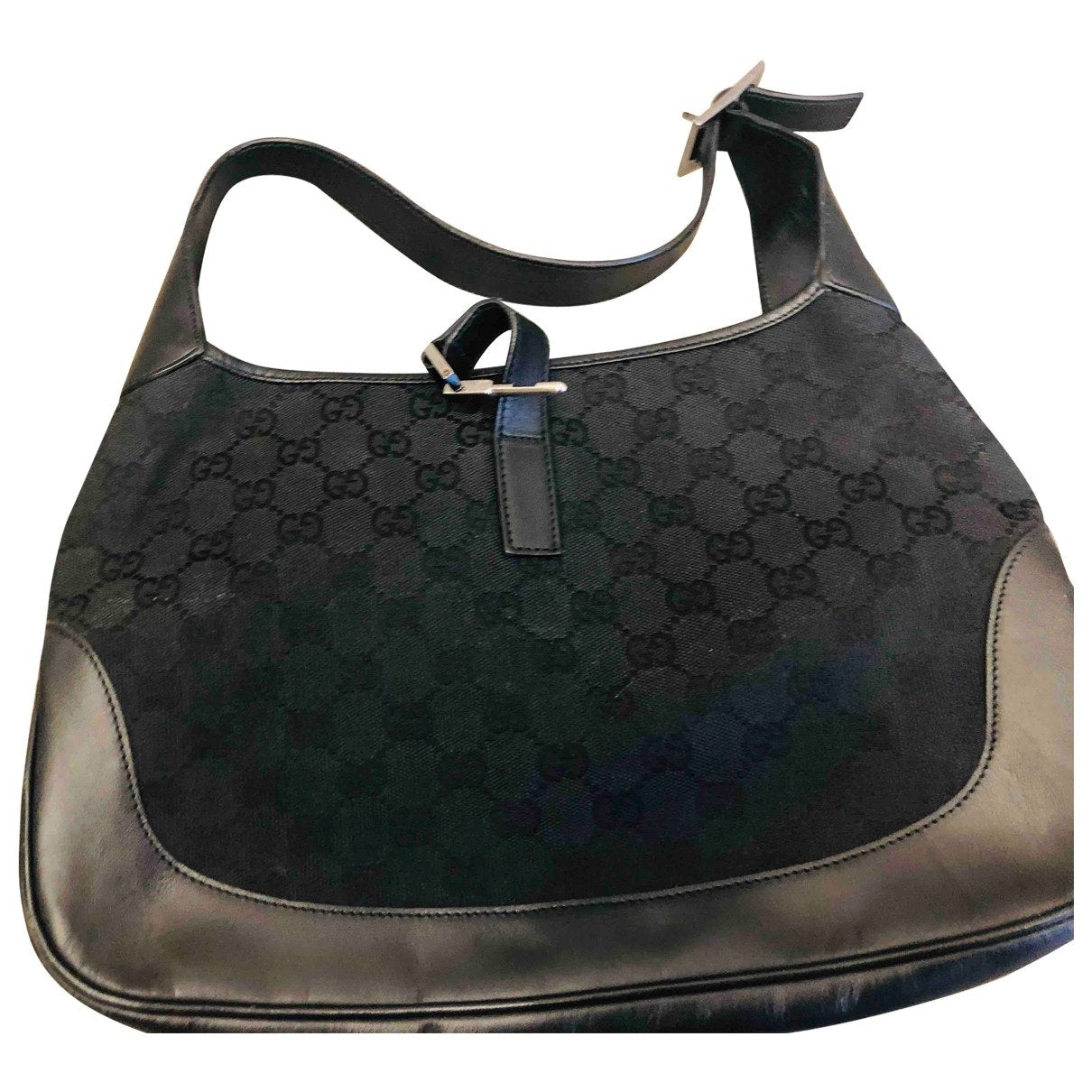 Gucci jackie    black cloth handbag