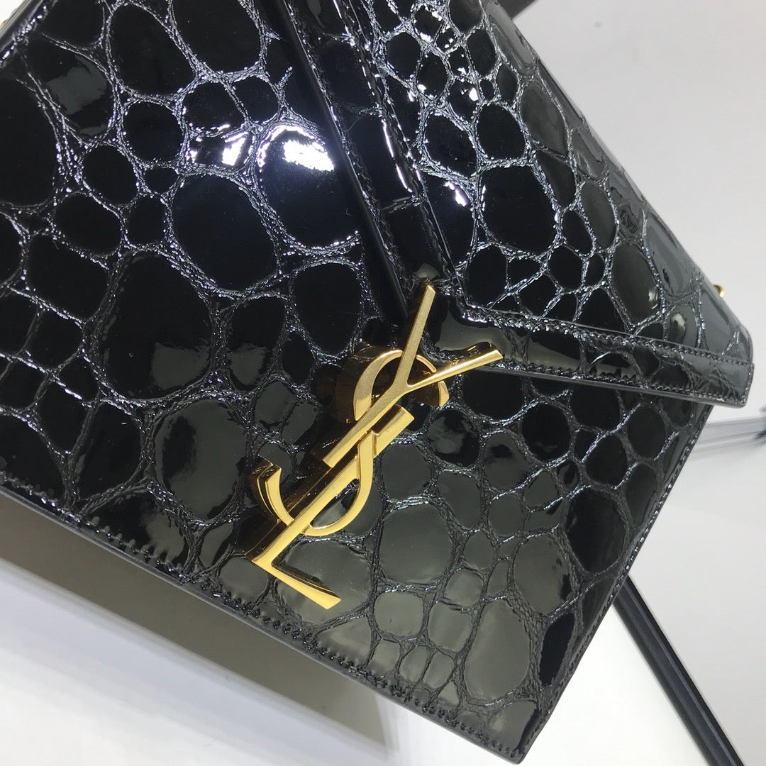 Top Quality Cassandra Small Crossbody Bag With Stone Print Black For Women 7.4in/19cm YSL