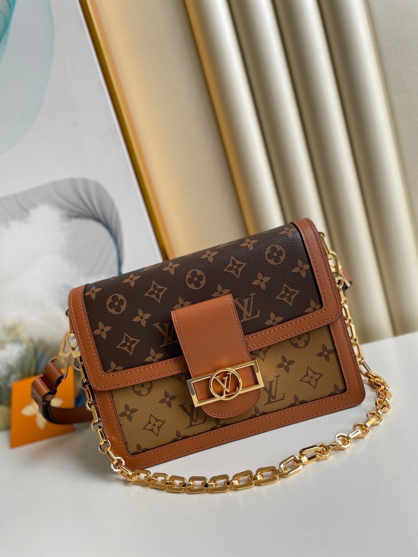 Top Quality Dauphine MM Monogram And Monogram Reverse Canvas By Nicolas Ghesquière For The Cruise Collection,  Shoulder Bags 25cm Top Quality M45958