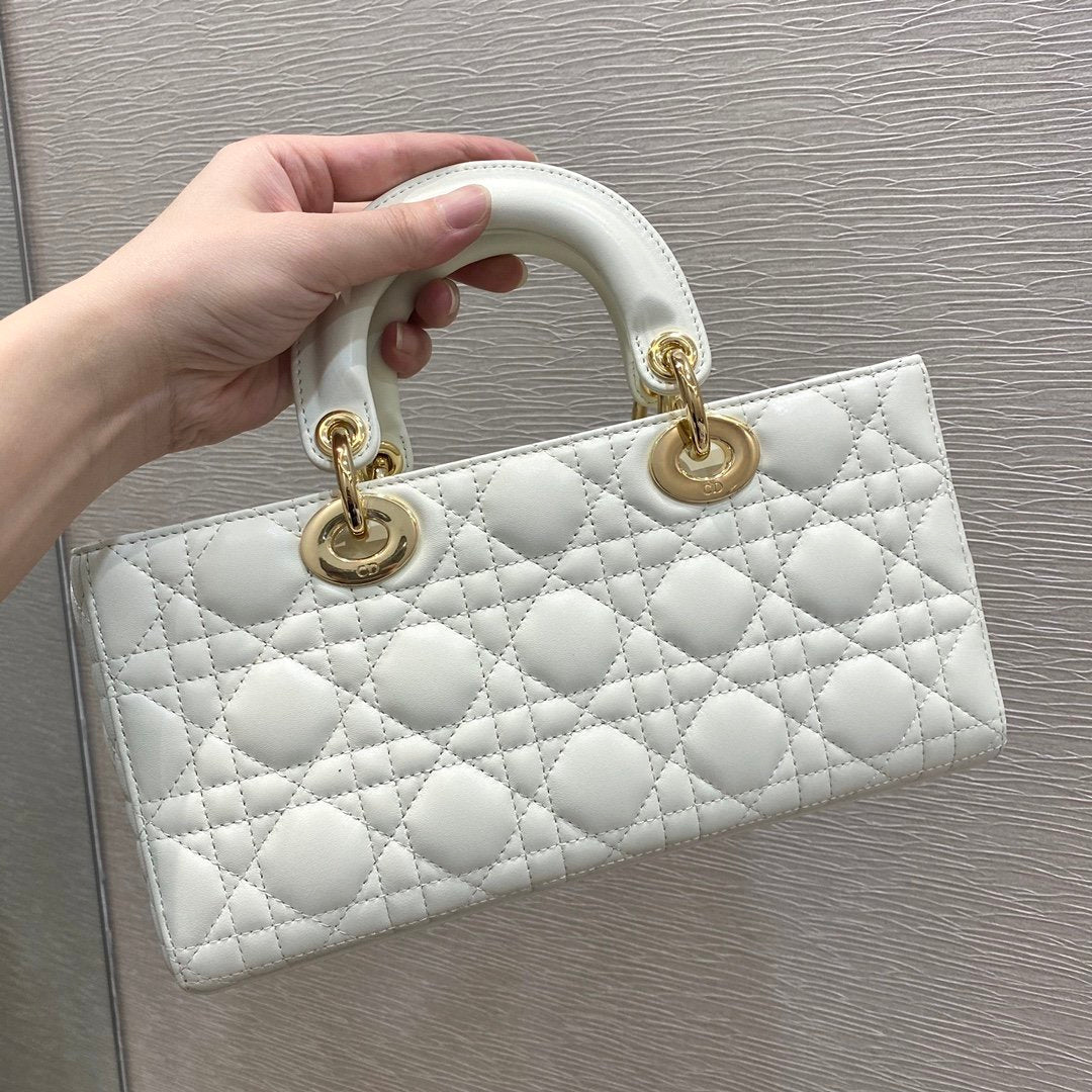 Top Quality Lady D-Joy Bag, White Handbags, 26cm CD