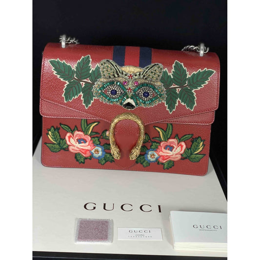 Gucci dionysus burgundy leather handbag