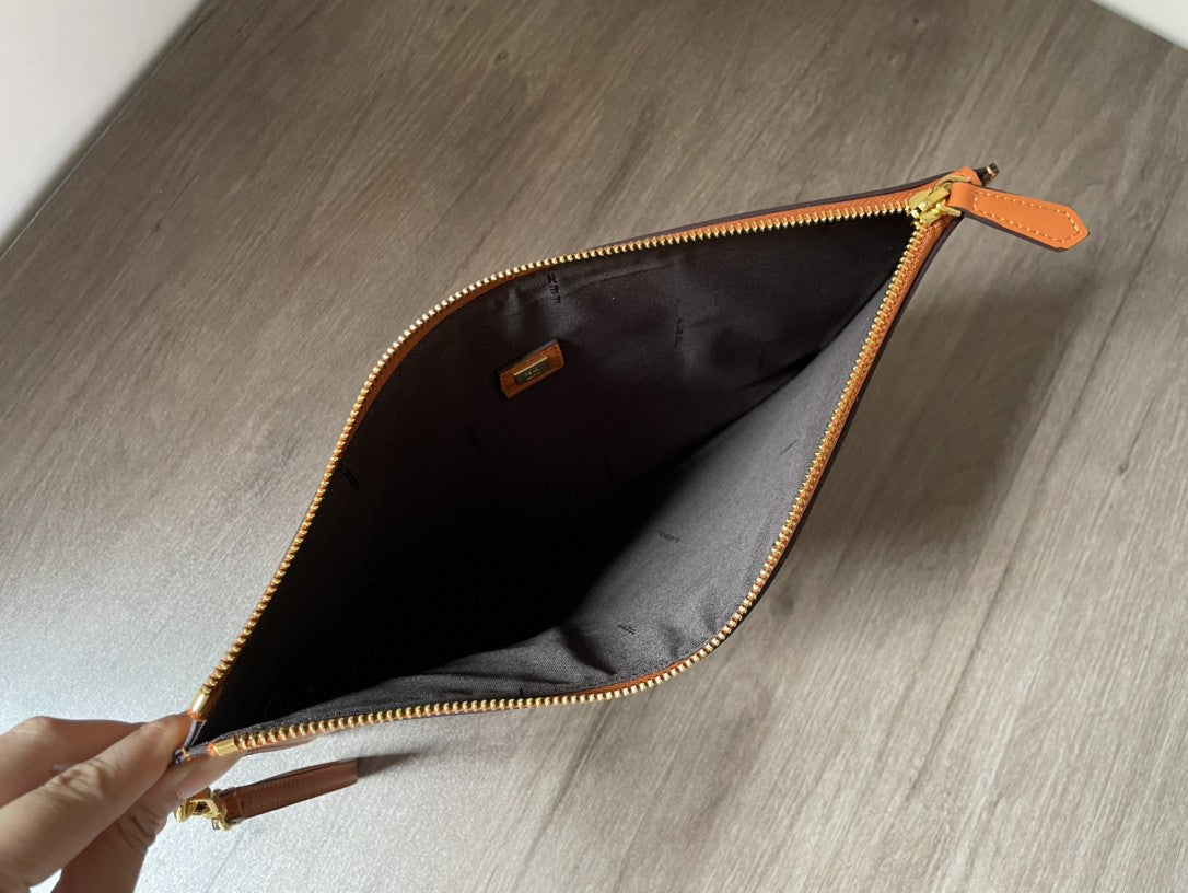 FI Top Qualityat Pouch Brown Large Pouch Bag For Woman 34cm/13in 8N0178AC9LF0QVK