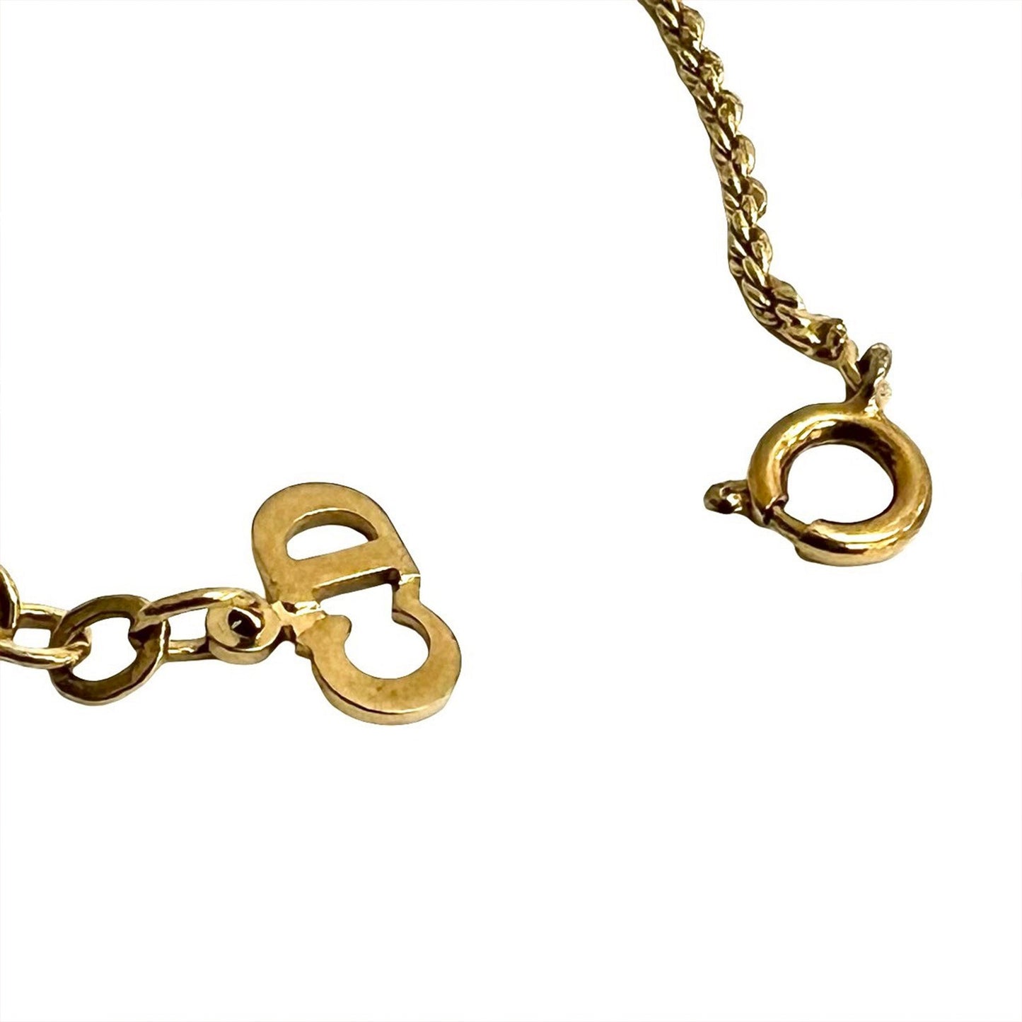 Gold Dior Gold Plated CD Logo Pendant Necklace