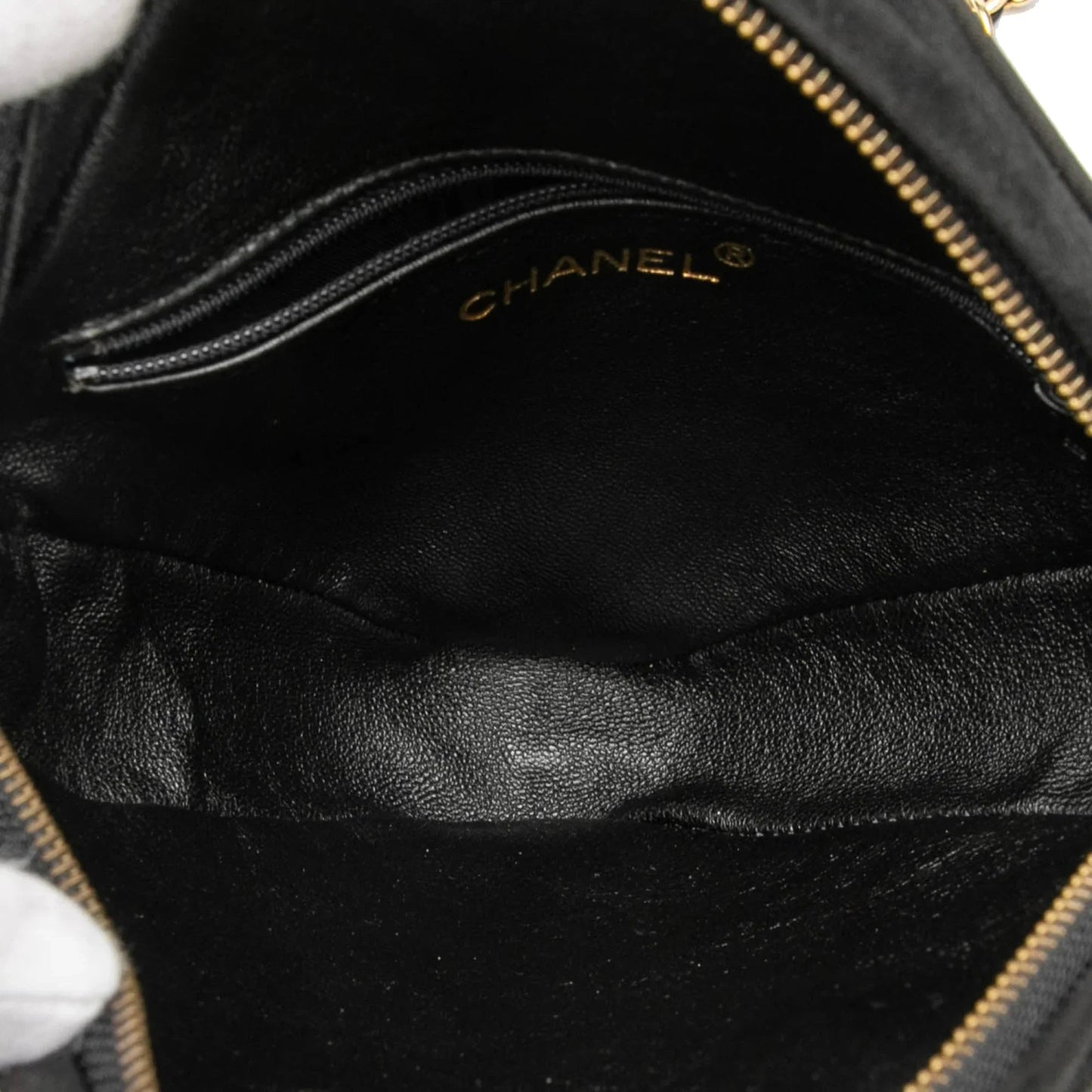 Black Chanel CC Quilted Suede Diamon Tassel Bag