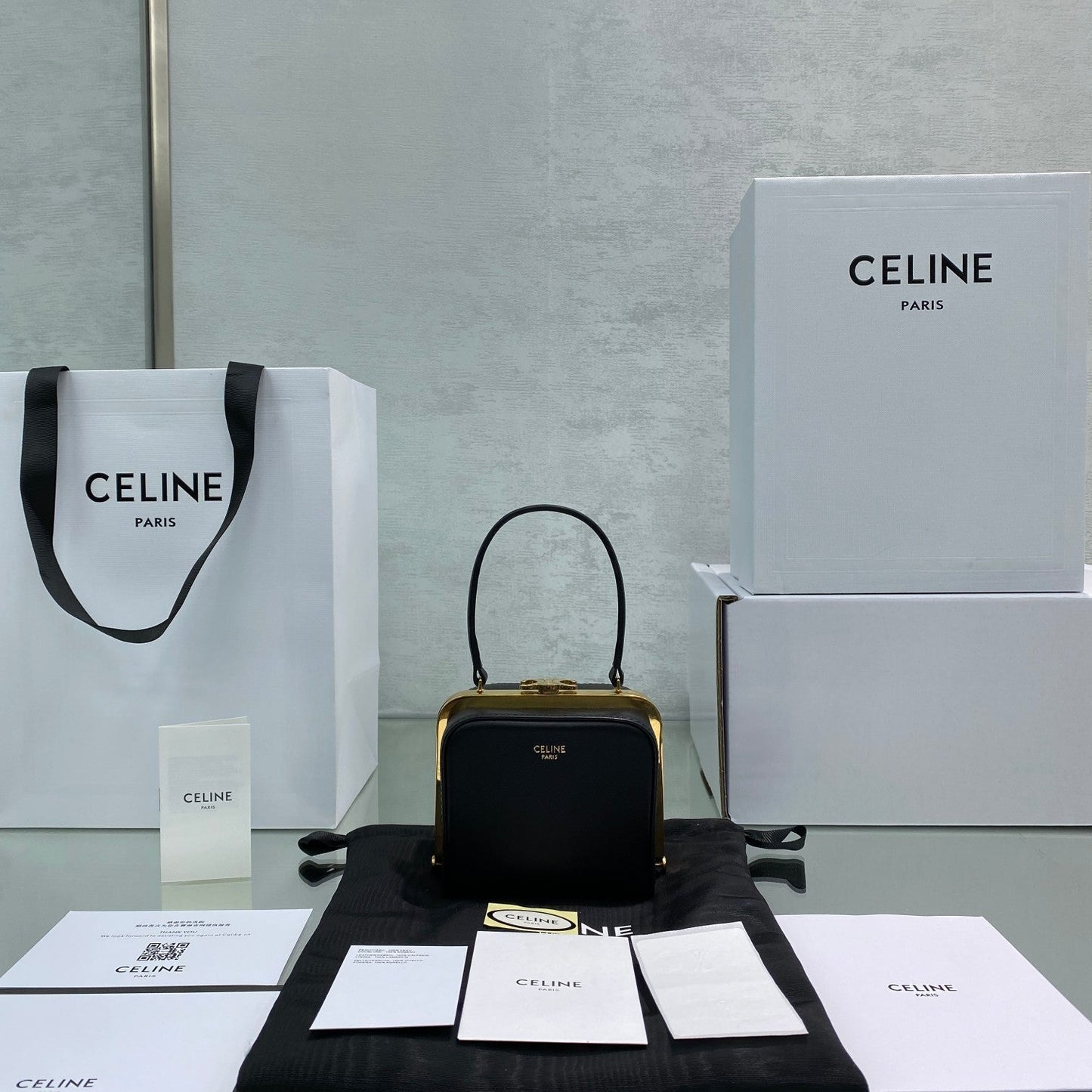 Top Quality Triomphe Minaudiere In Triomphe Canvas Brown For Women 4in/10cm