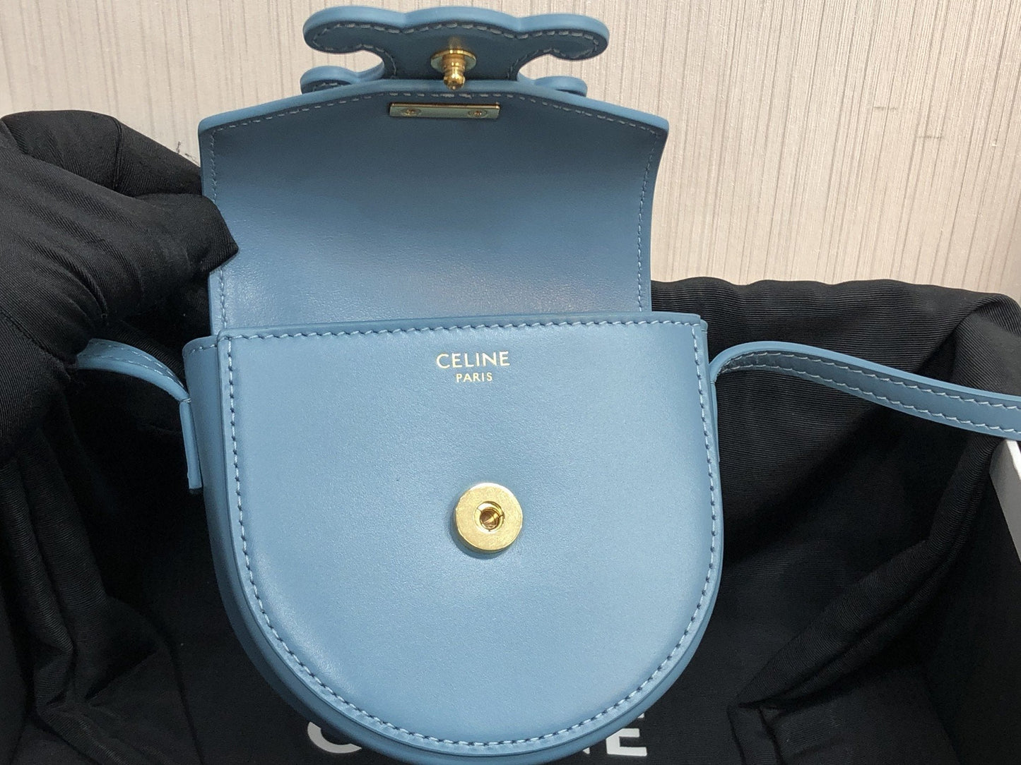 Top Quality Mini BesaTop Quality Cuir Triomphe Demin For Women 4in/11cm 10J303DPQ.07DD