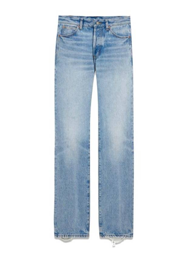 Luxury Saint Laurent Trending 2025 Low Rise Denim Straight Jeans Blue