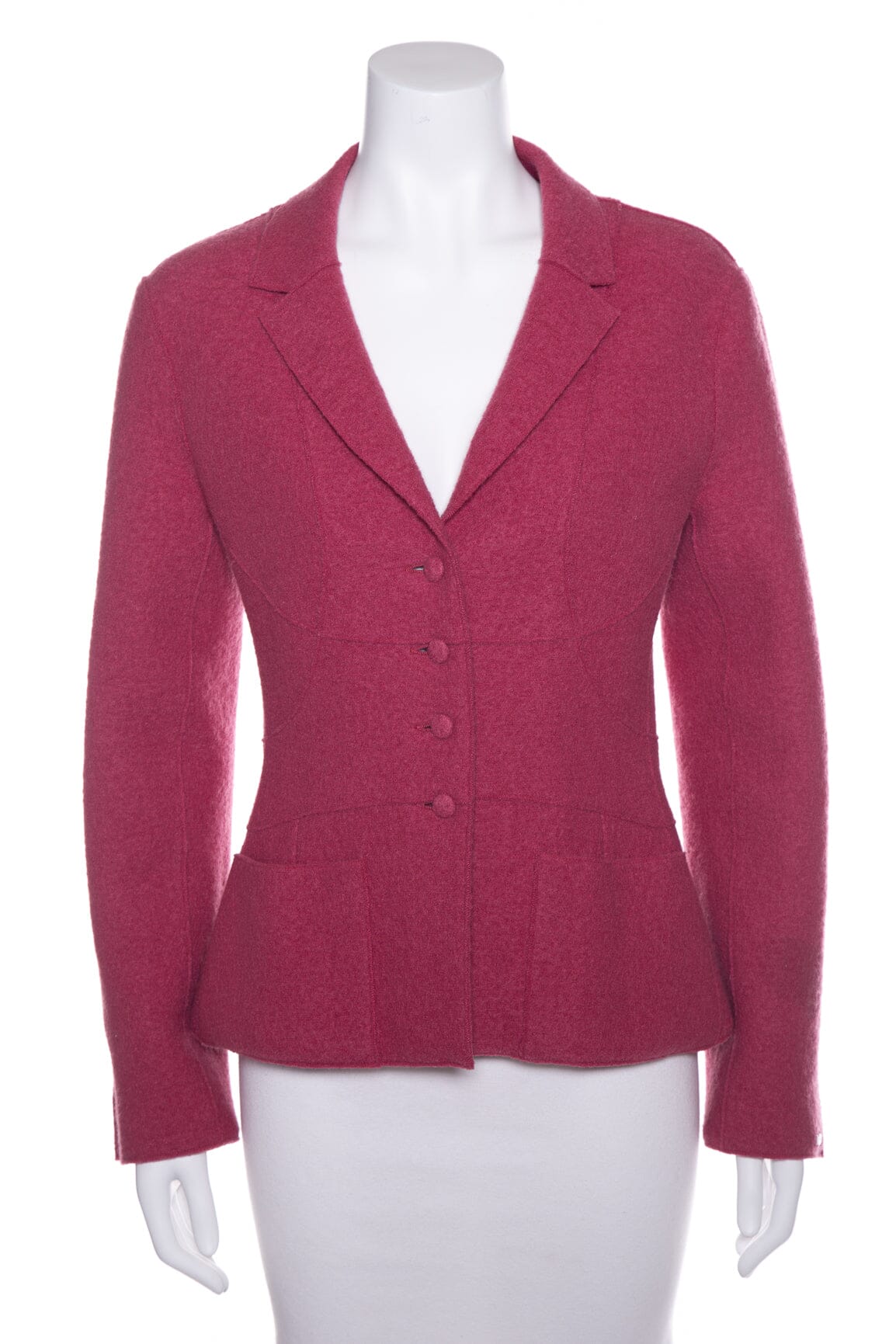 Chanel   1999 Pink Wool Button Up Jacket SZ 36