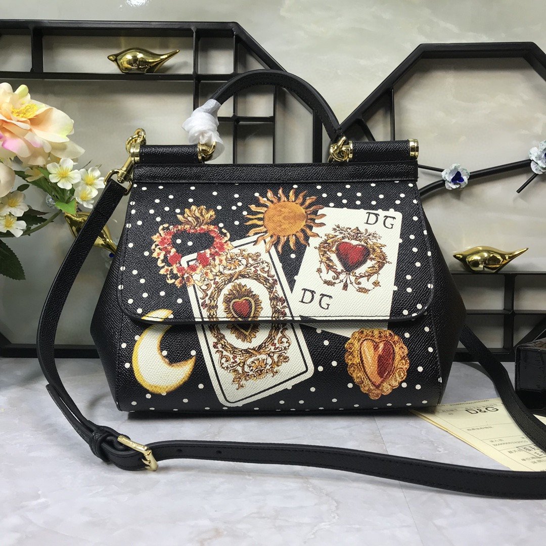 Top Quality 90s Sicily Bag With Logo Print Multicolor For Women 10.2in/26cm Top Quality
