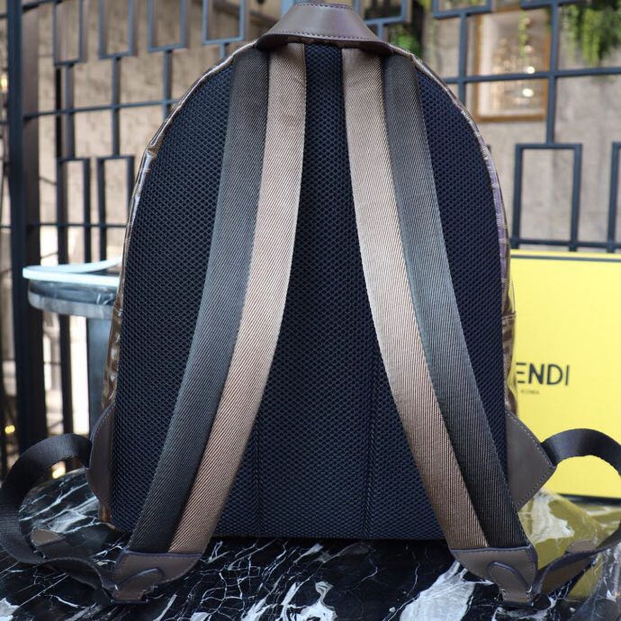 Top QualityTop Quality Mania Backpack Brown For Women/Men, Women’s/Men’s Bags 14.5in/37cm FF 7VZ042A5N7F15HG