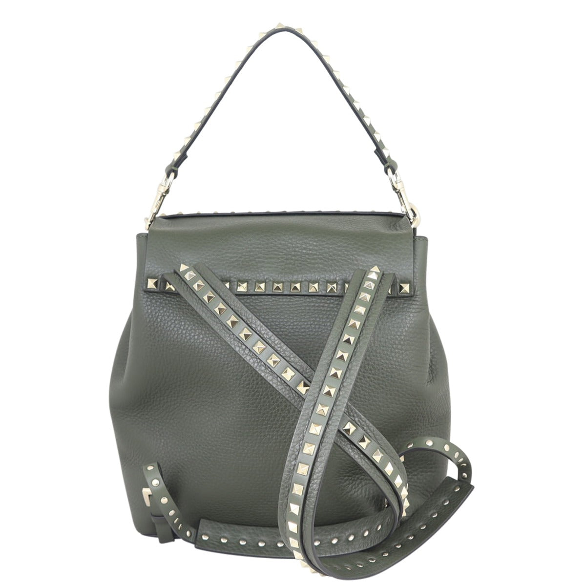 Valentino Rockstud Grainy Calfskin Backpack