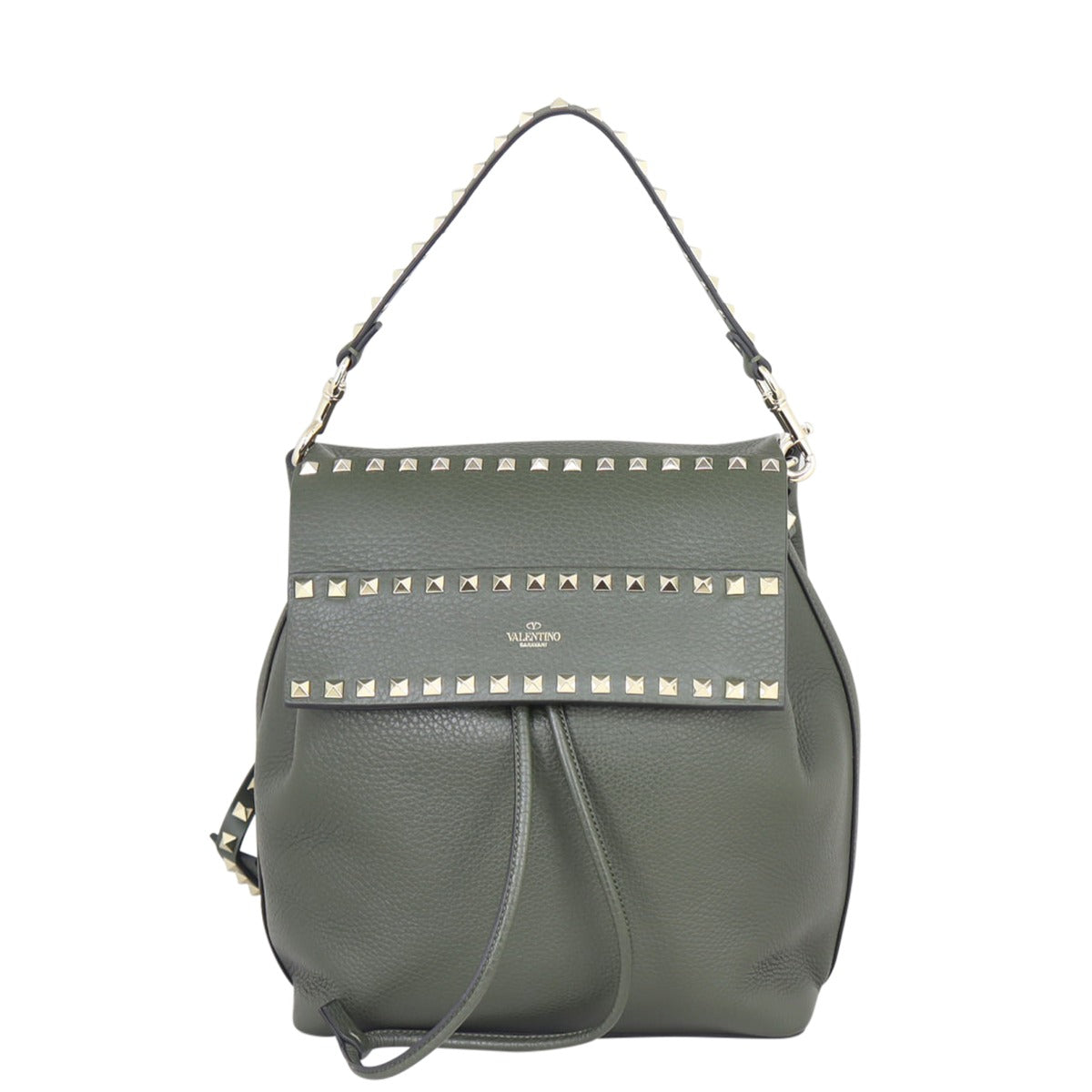 Valentino Rockstud Grainy Calfskin Backpack
