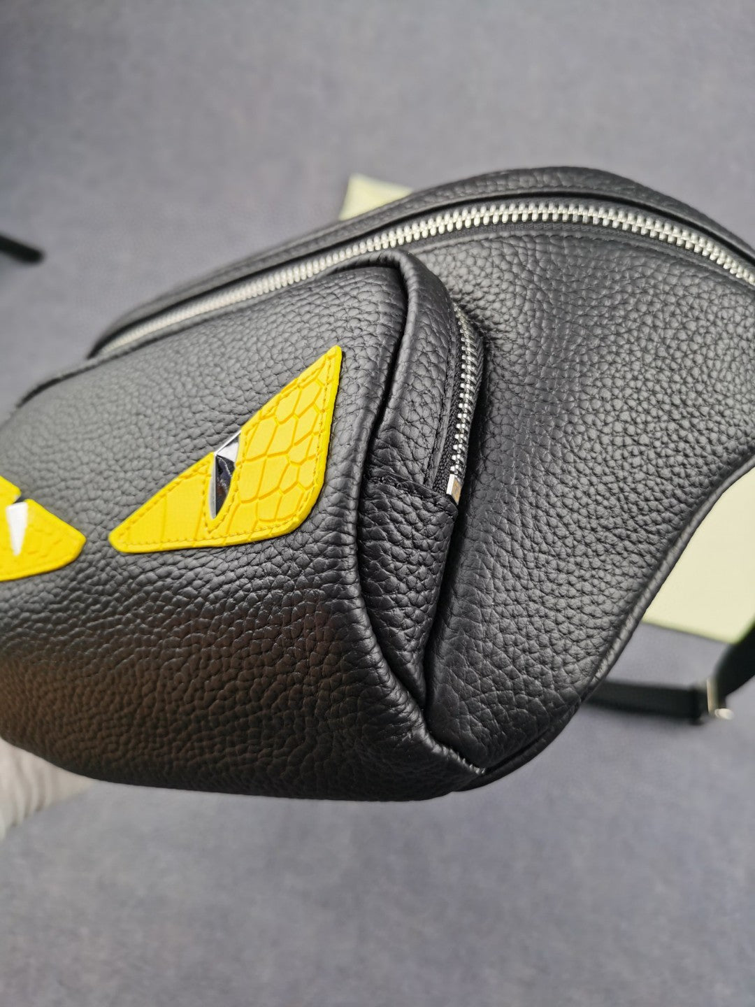 Top QualityTop Quality Little Monster Belt Bag Black/Yellow For Men, Men’s Bags 7.9in/20cm FF