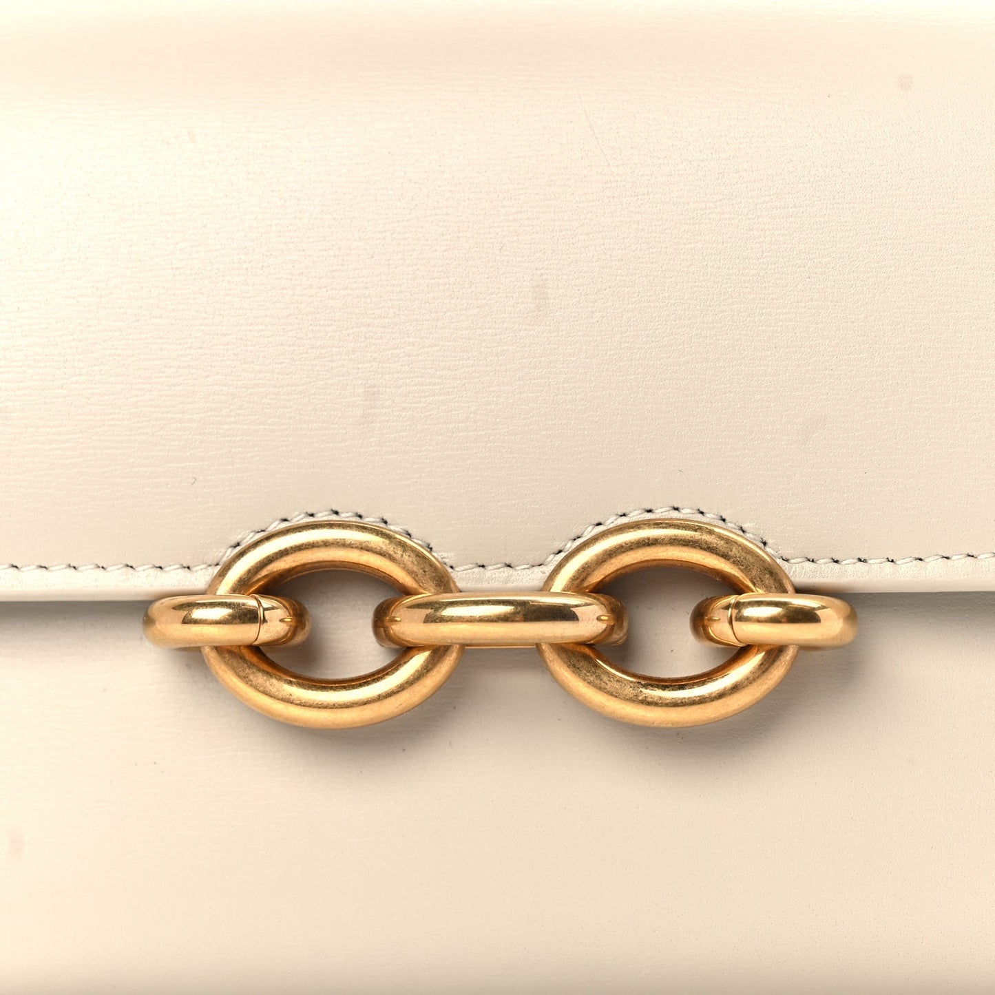 Saint Laurent Smooth Calfskin Le Maillon Chain Wallet Crema Soft