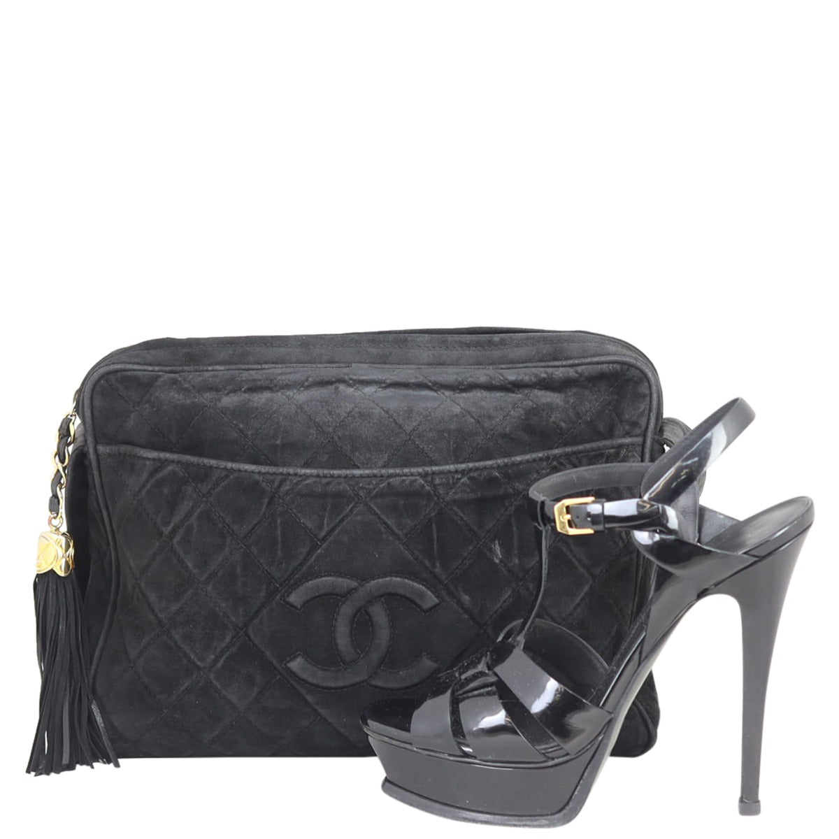 Chanel Suede CC Camera Bag