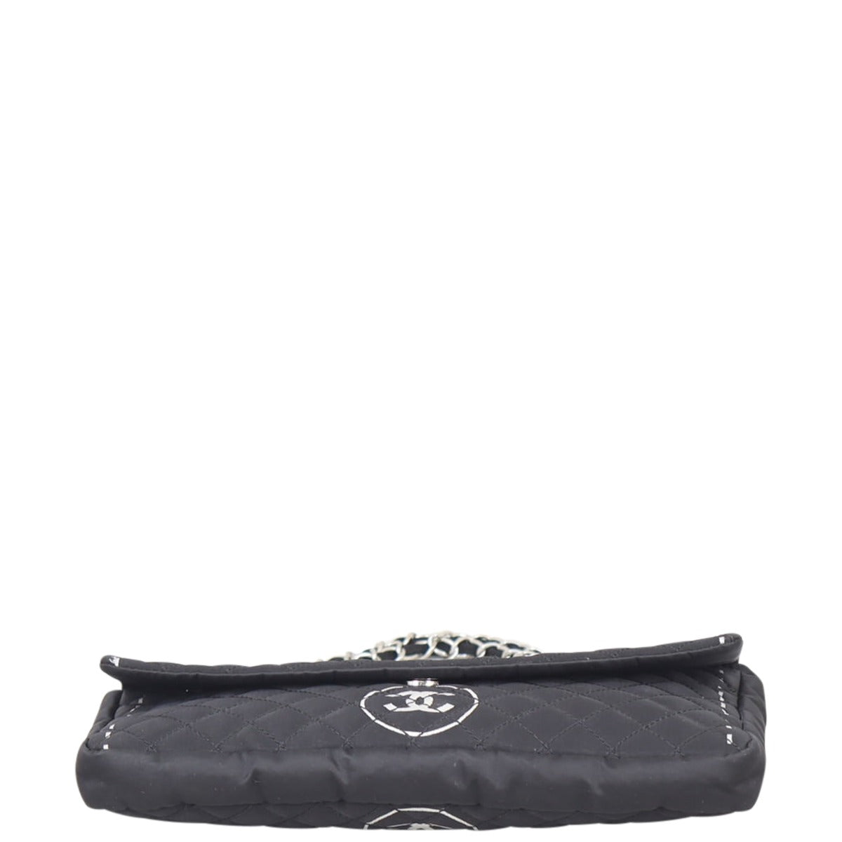 Chanel Quilted Textile Logo Flap Bag