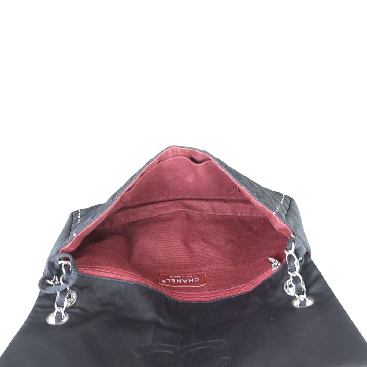 Chanel Quilted Textile Logo Flap Bag
