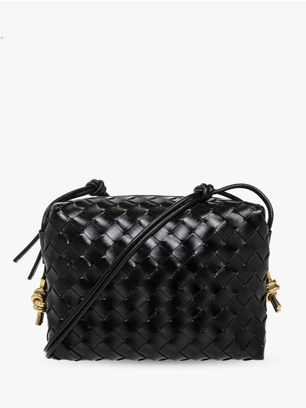 Luxury Bottega Veneta Intrecciato Small Leather Shoulder Bag Black