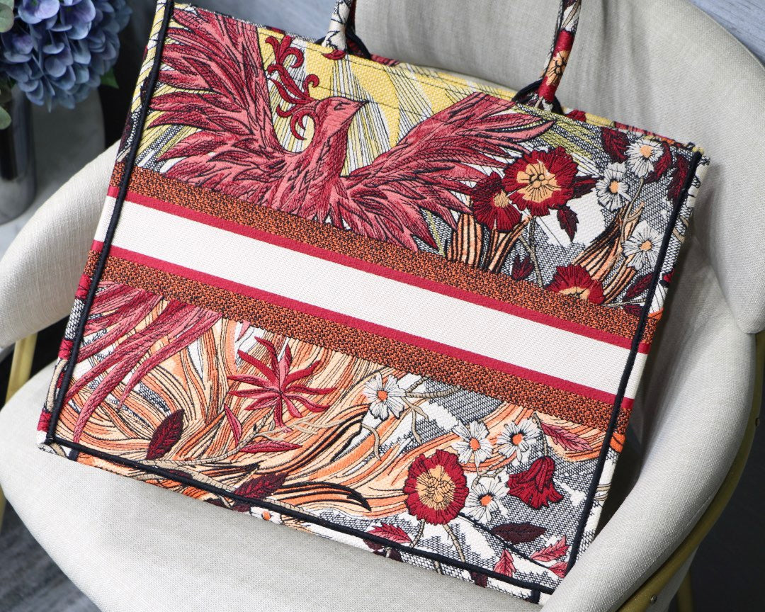 Top Quality Large Book Tote Red Multicolor, For Women, Womens Handbags 16.5in/42cm CD