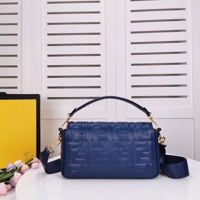 Top QualityTop Quality Baguette Chain Midi Medium Dark Blue Bag For Woman 26cm/10in