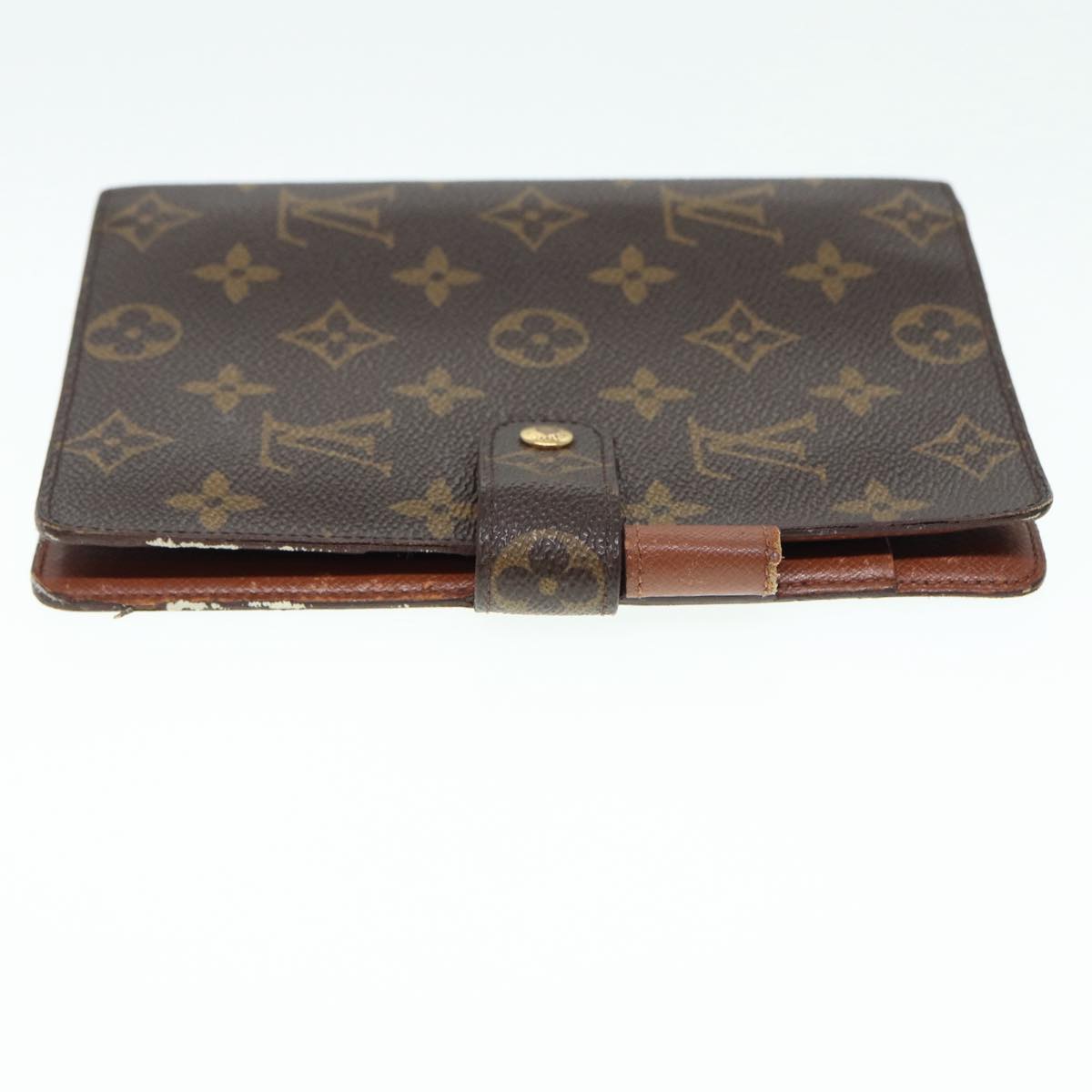 LOUIS VUITTON Monogram Agenda MM Day Planner Cover R20105 LV Auth 88036