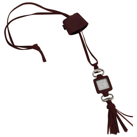 Gucci burgundy leather pendants