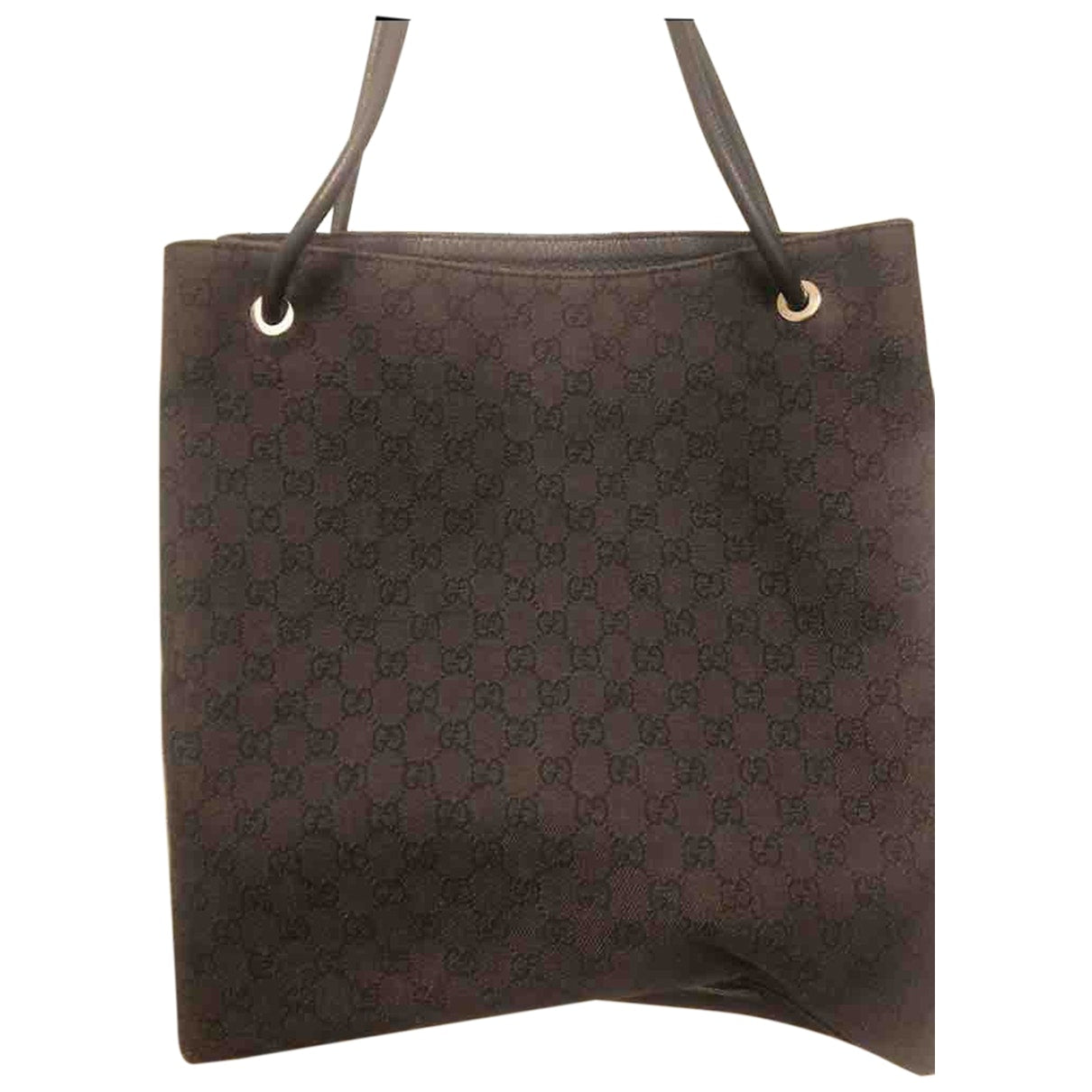 Gucci brown cloth handbag