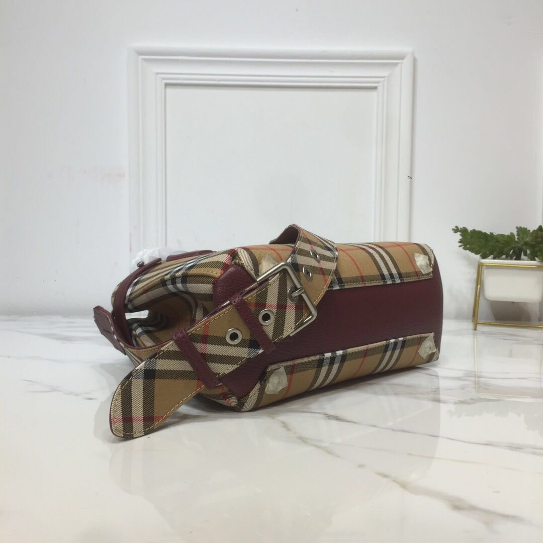 Top Quality Small Banner  Check And Tote Purple For Women, Womenâs Bags 10.5in/26cm