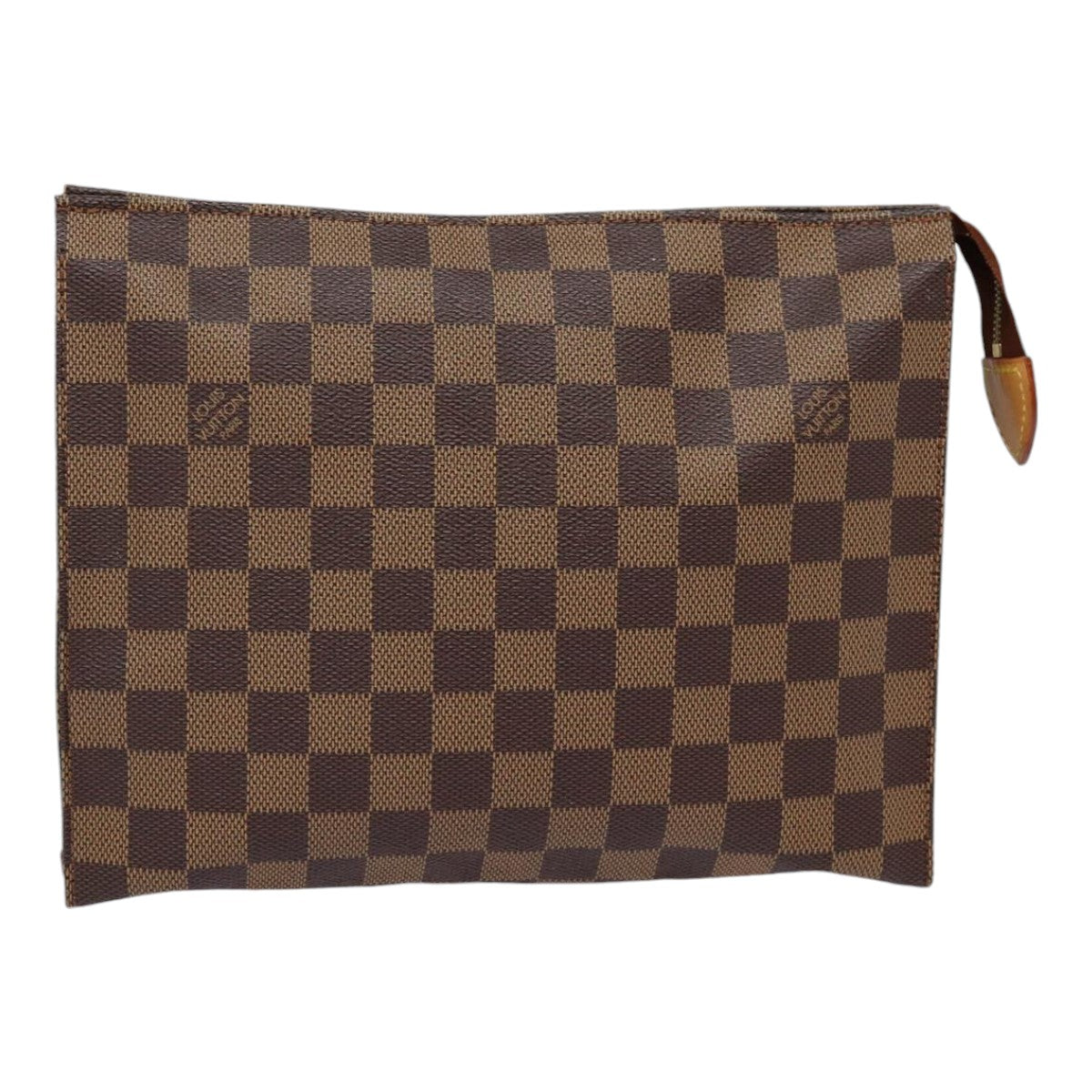 LOUIS VUITTON Damier Ebene Poche Toilette 26 Pouch N47543 LV Auth 88332