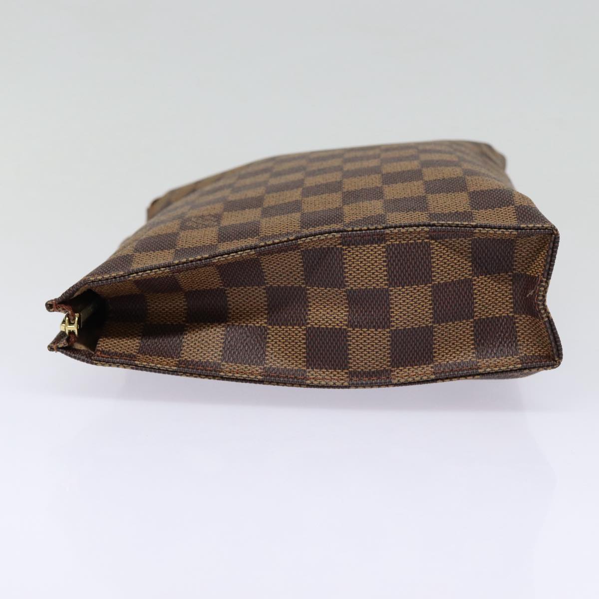 LOUIS VUITTON Damier Ebene Poche Toilette 26 Pouch N47543 LV Auth 88332