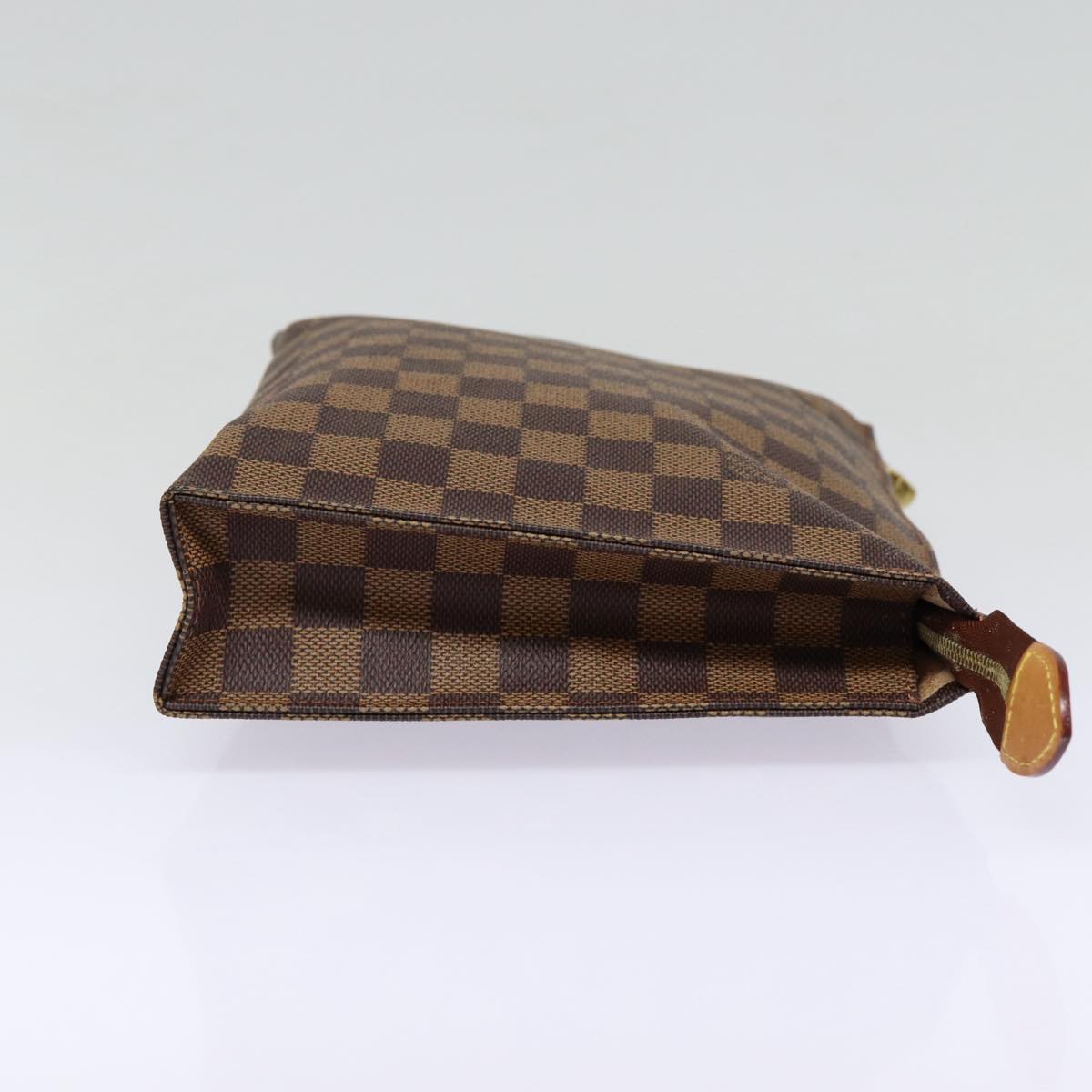 LOUIS VUITTON Damier Ebene Poche Toilette 26 Pouch N47543 LV Auth 88332