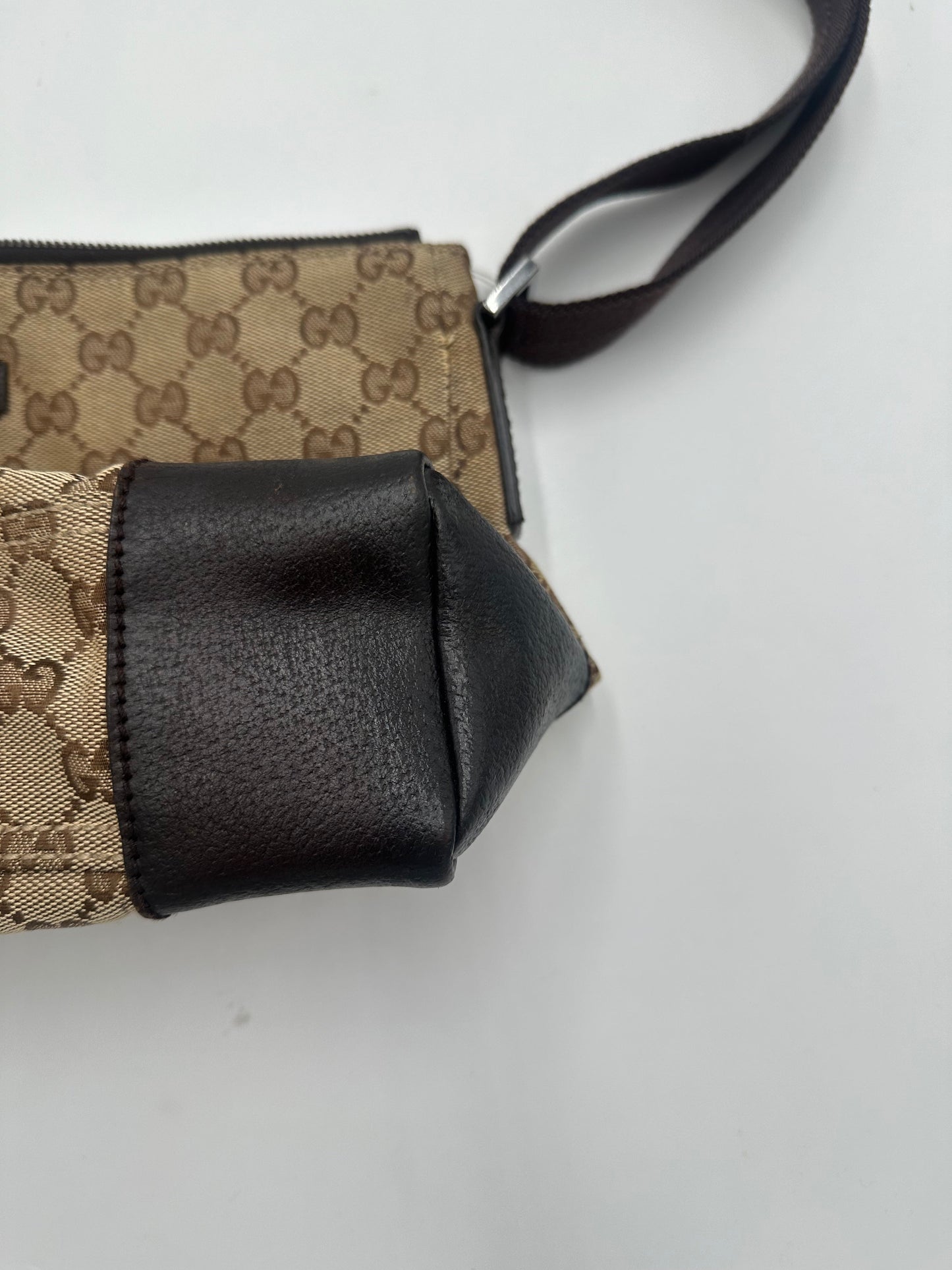 Gucci Front Pocket Messenger Bag Gg Canvas Beige Canvas Shoulder Bag Bag ( )