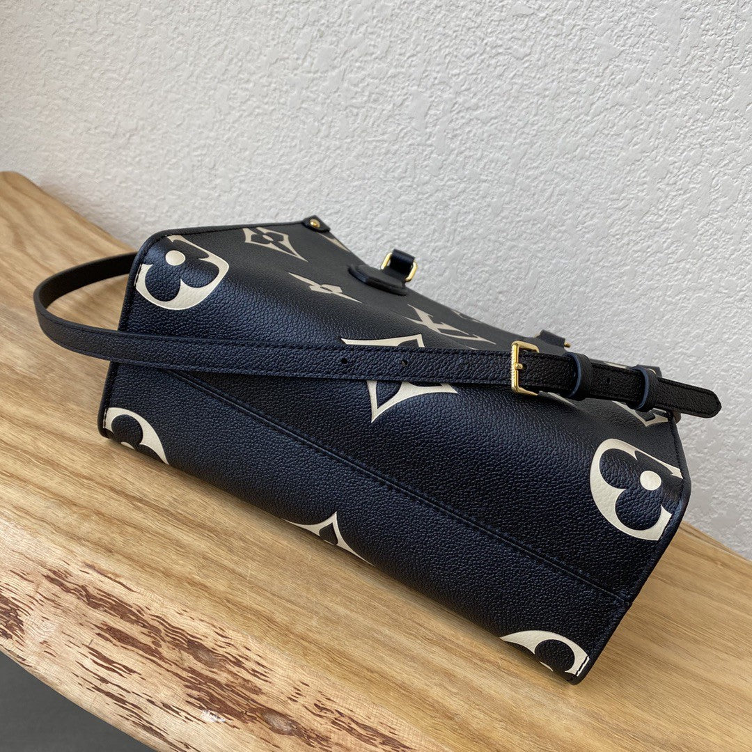 Top Quality On The Go PM Bag Monogram Empreinte 9.8in/25cm Black/Beige Top Quality M45659