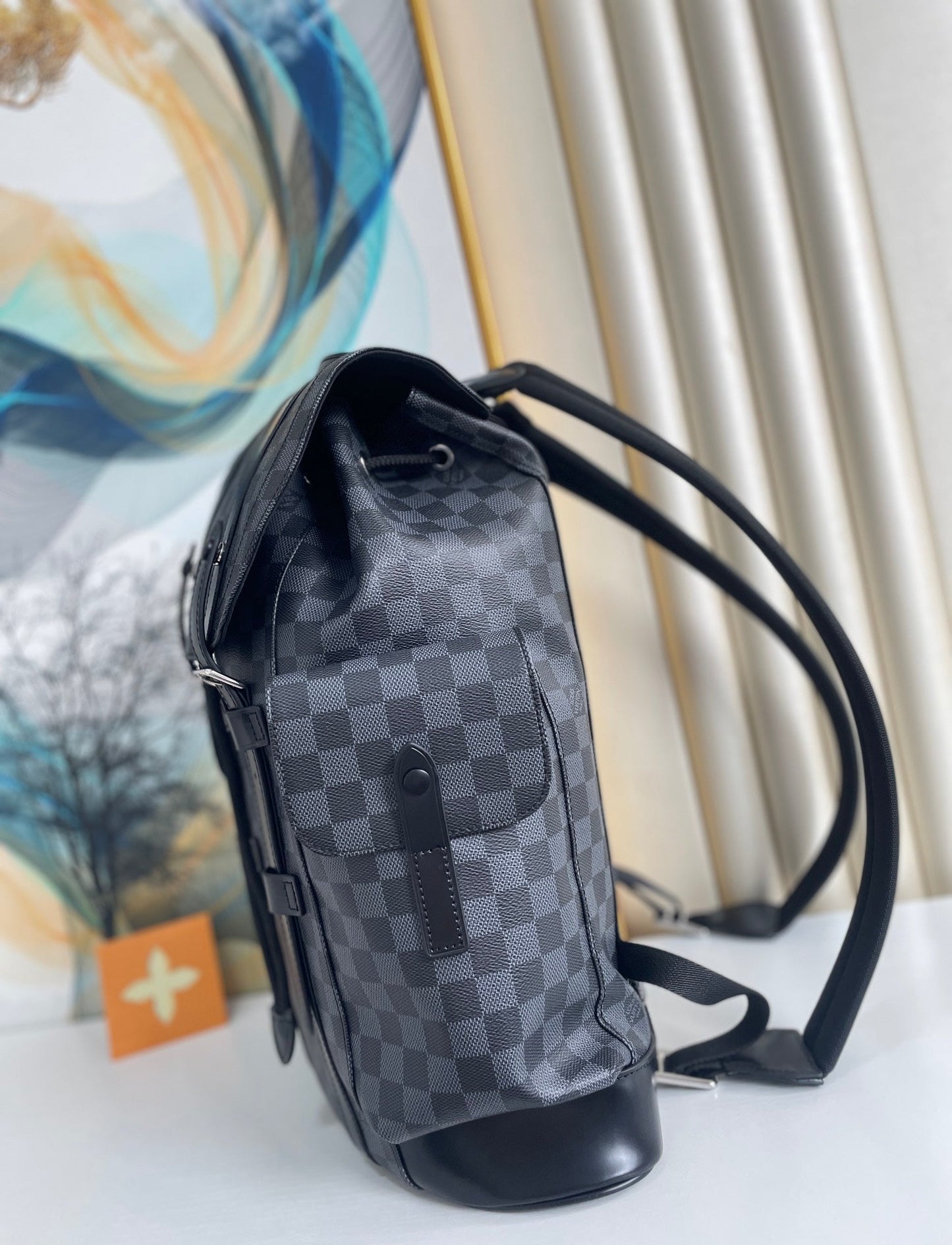Top Quality Christopher PM Damier Graphite For Men, Bags, Backpack 17.3in/44cm Top Quality N41379