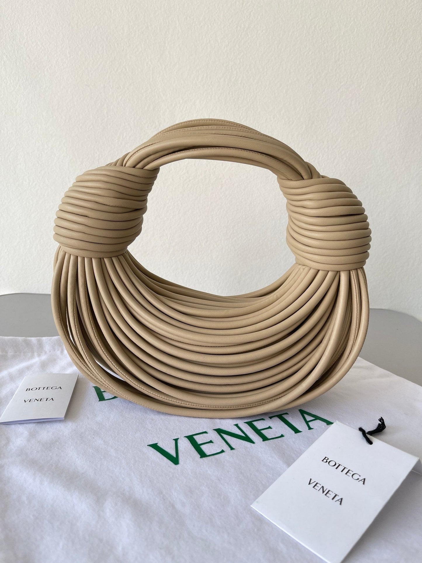 Top Quality Double Knot Beige, For Women, Bags 9.8in/25cm 680934V1H109776