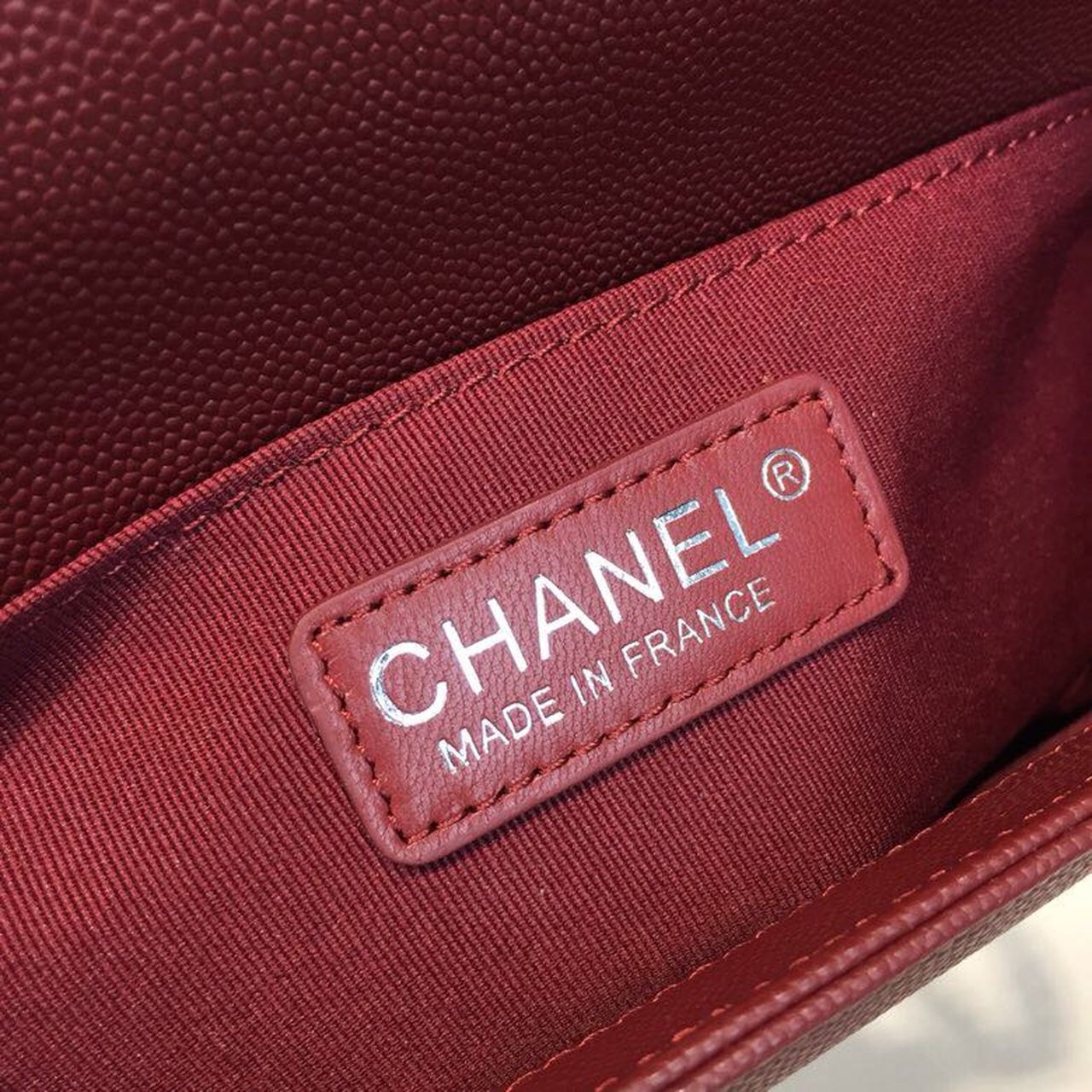 CHL Boy Handbag Silver Hardware Burgundy For Women Bags, Shoulder And Crossbody Bags 9.8in/25cm A67086