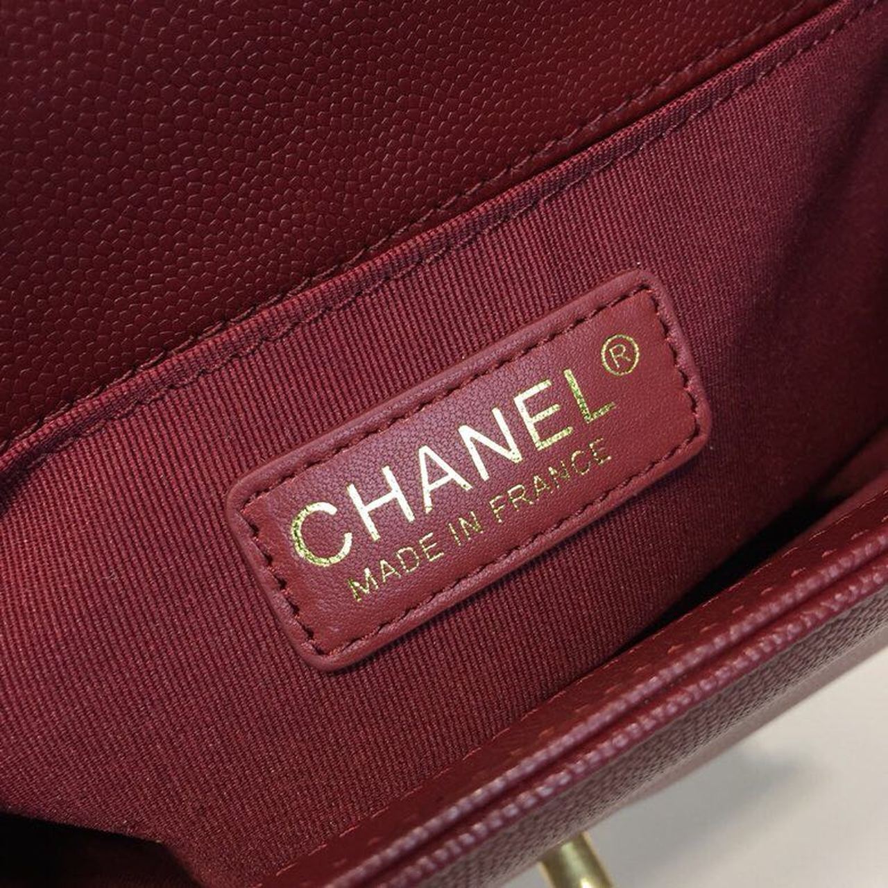 CHL Boy Handbag Gold Toned Hardware Burgundy For Women Bags, Shoulder And Crossbody Bags 9.8in/25cm A67086