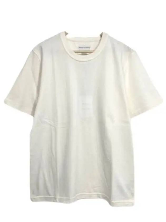 Luxury Bottega Veneta Men's Classic Short Sleeve T-Shirt Chalk