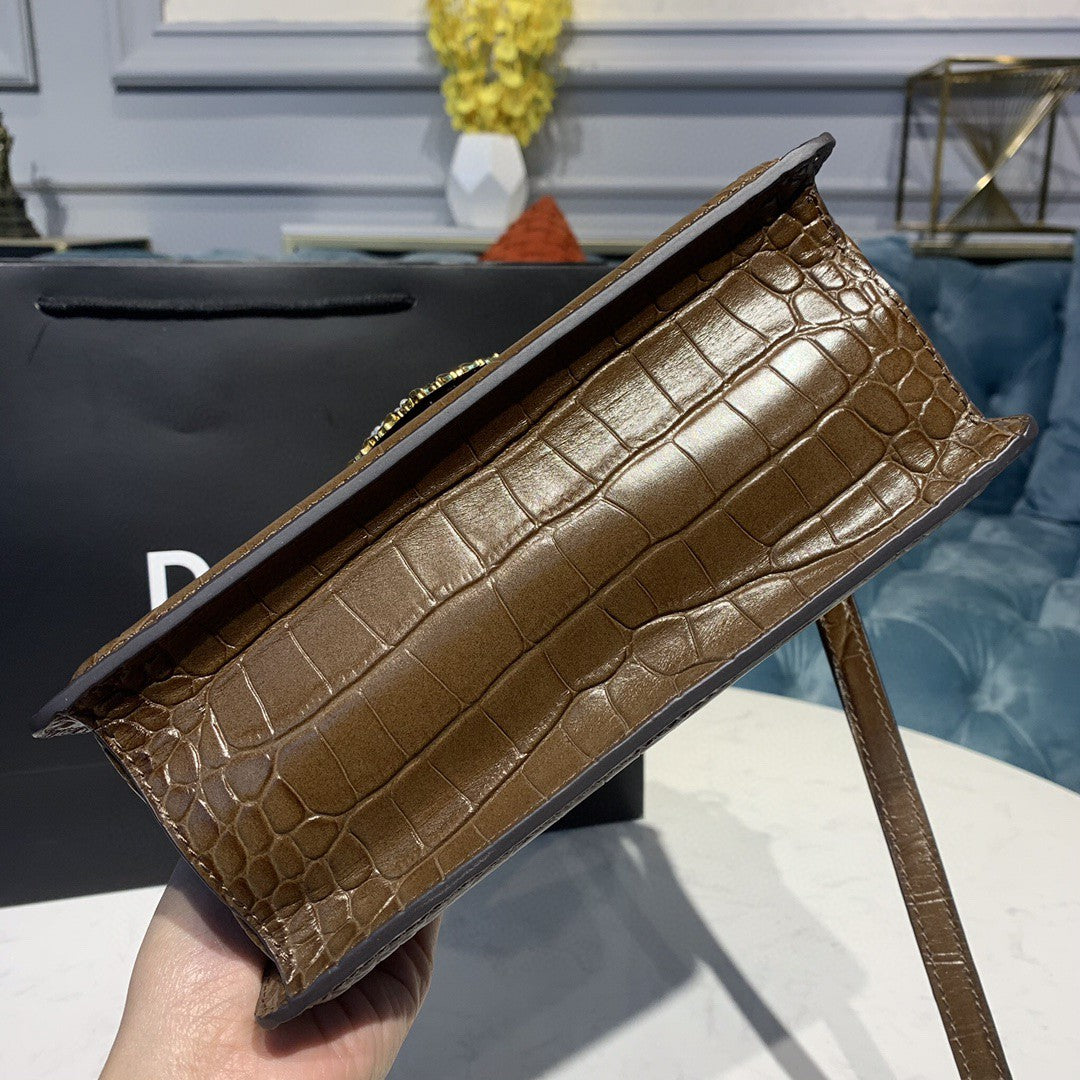 Top Quality MeTop Qualityum Devotion Bag Brown For Women 9.5in/24cm