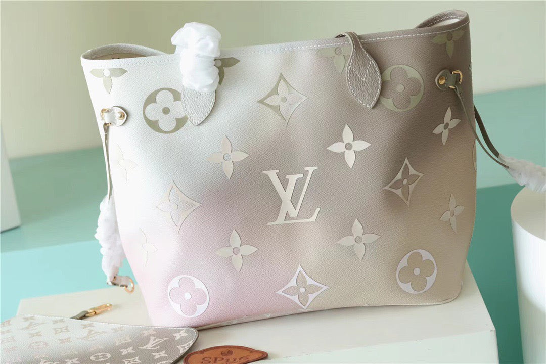 Top Quality Neverfull MM Monogram Canvas Sunset Khaki For Women,  Shoulder and Crossbody Bags 12.2in/31cm Top Quality M59859