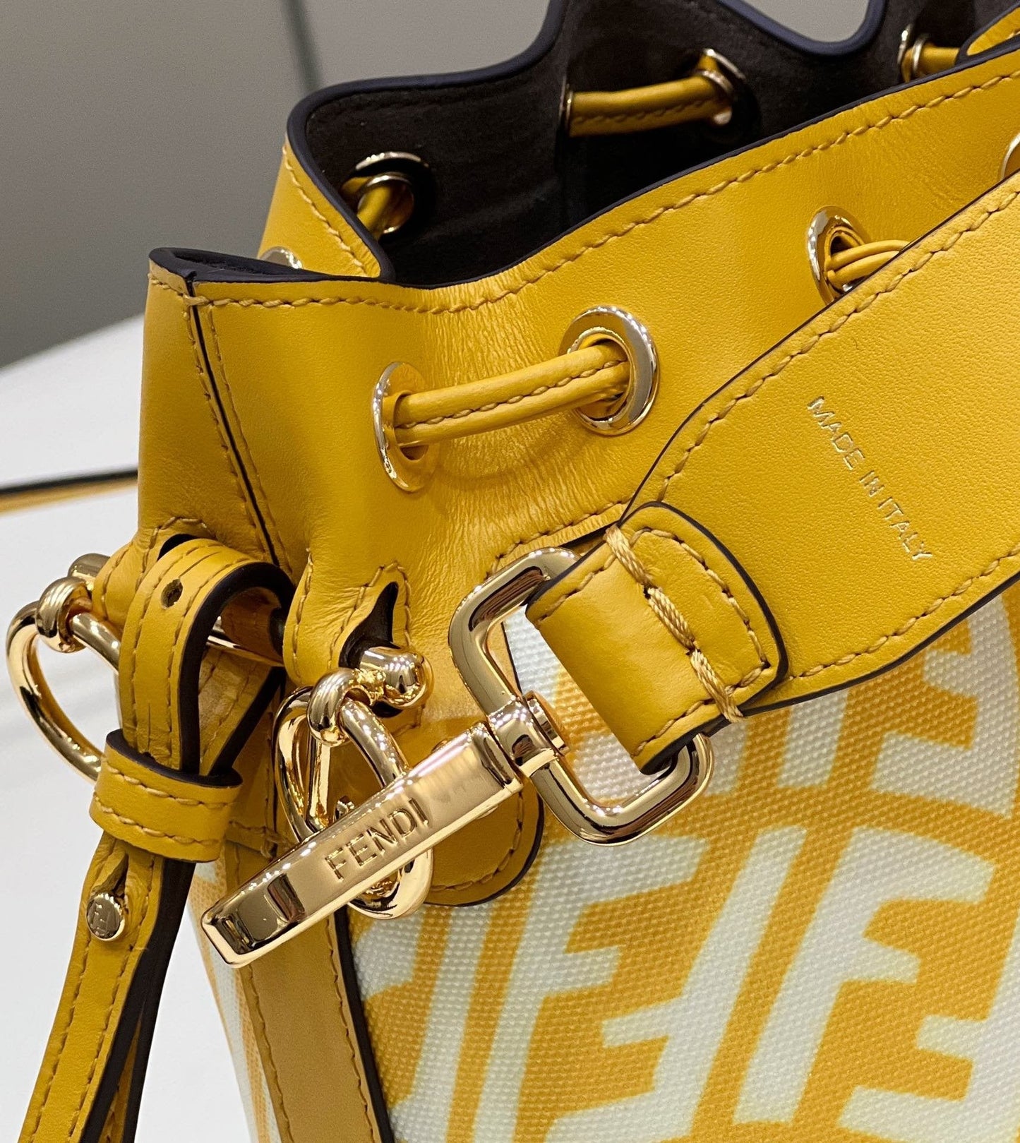 Top QualityTop Quality Mon Tresor Bag Yellow For Women, Women’s Handbags, Shoulder And Crossbody Bags 7.1in/18cm FF 8BS010